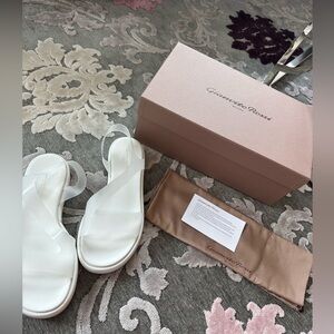 Gianvito Rossi White Metropolis Platform Sandal 39 NWT